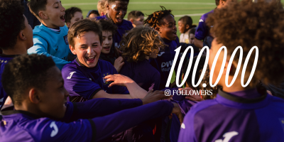 U15 RSC ANDERLECHT VS REAL MADRID FC Anderlecht players celebrate the goal of Nunzio Engwanda