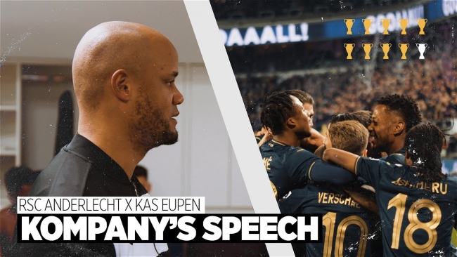 Embedded thumbnail for Vincent Kompany in the dressing room after the qualifier against Eupen