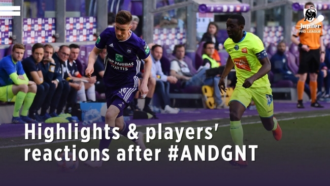 Embedded thumbnail for Highlights &amp;amp; players&amp;#39; reactions after RSCA - KAA Gent