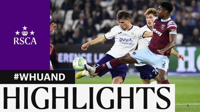 Embedded thumbnail for HIGHLIGHTS: West Ham United - RSC Anderlecht 